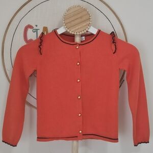 Janie and Jack Red Knit Cardigan